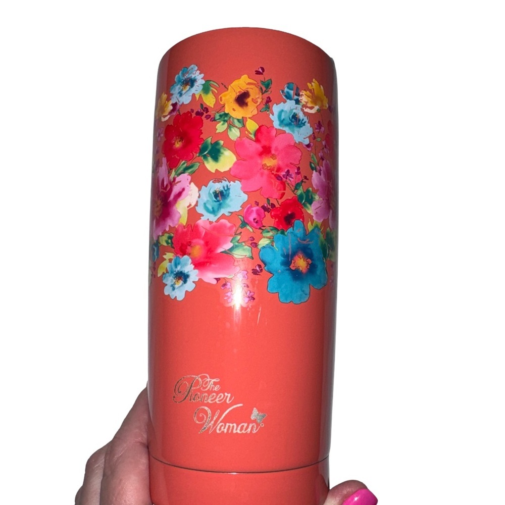 The Pioneer Woman Floral Insulated Tumbler – Coral Stainless Steel Cup